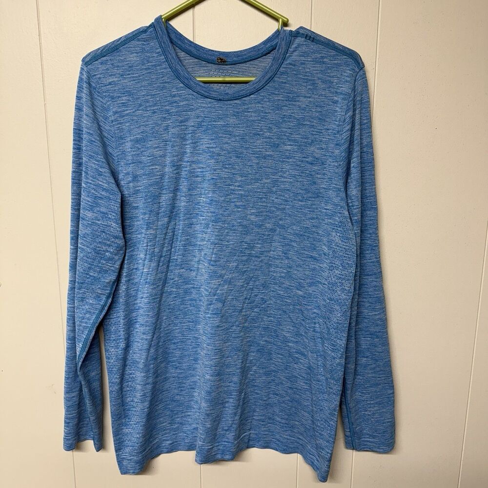 Lululemon Metal Vent Gym Stretch Workout Long Sleeve T Shirt Breathable Blue M